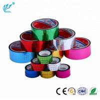 Holographic Decorative one sided adhesive paper Rubber Crepe Paper Masking Bopp Printed Colorful Packing Laser Tape